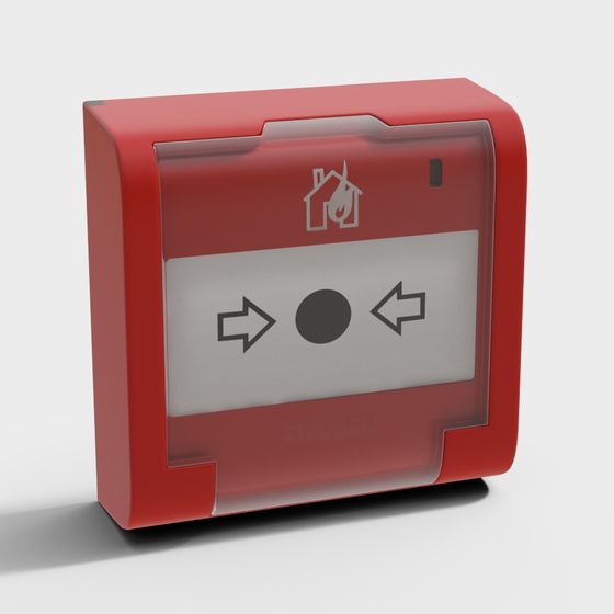 Stylish Fire Alarm 3D Model for Modern Design