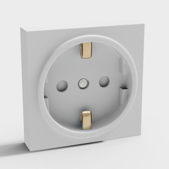 Minimalist Low-Poly Socket 3D model