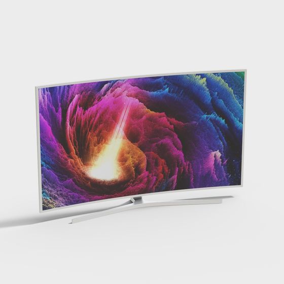 Curved TV 3D Model