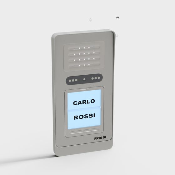 Stylish Doorbell 3D model with Modern Design