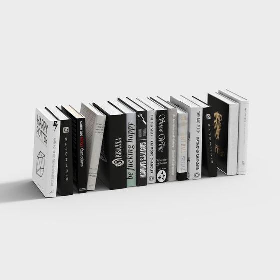 Bookshelf Elegance 3D model