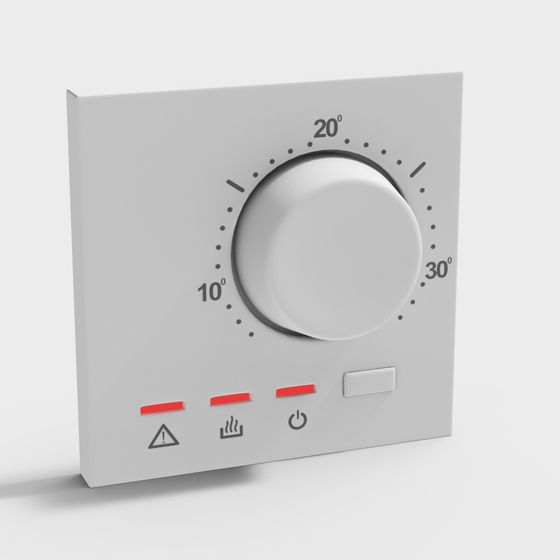 Minimalist Thermostat Panel 3D Model