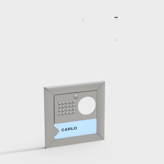 Carlo Minimalist Doorbell 3D model