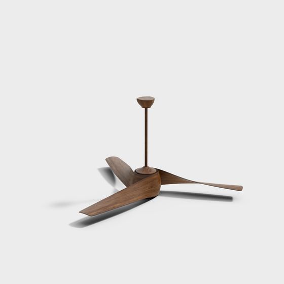 Artistic Low-Polygon Ceiling Fan 3D model