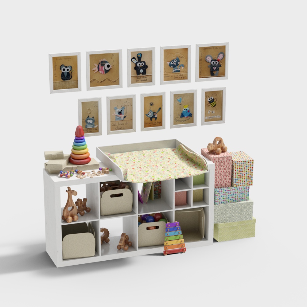 Combinación de gabinetes de niños de jardín de infancia