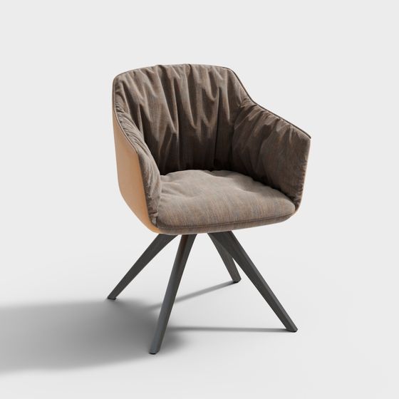 Elegant Low-Polygon Chair 3D model