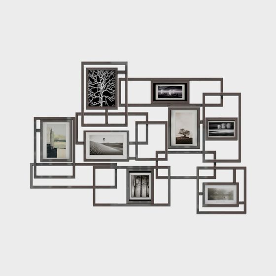 Elegant Abstract Frame Wall 3D model for Creative Spaces