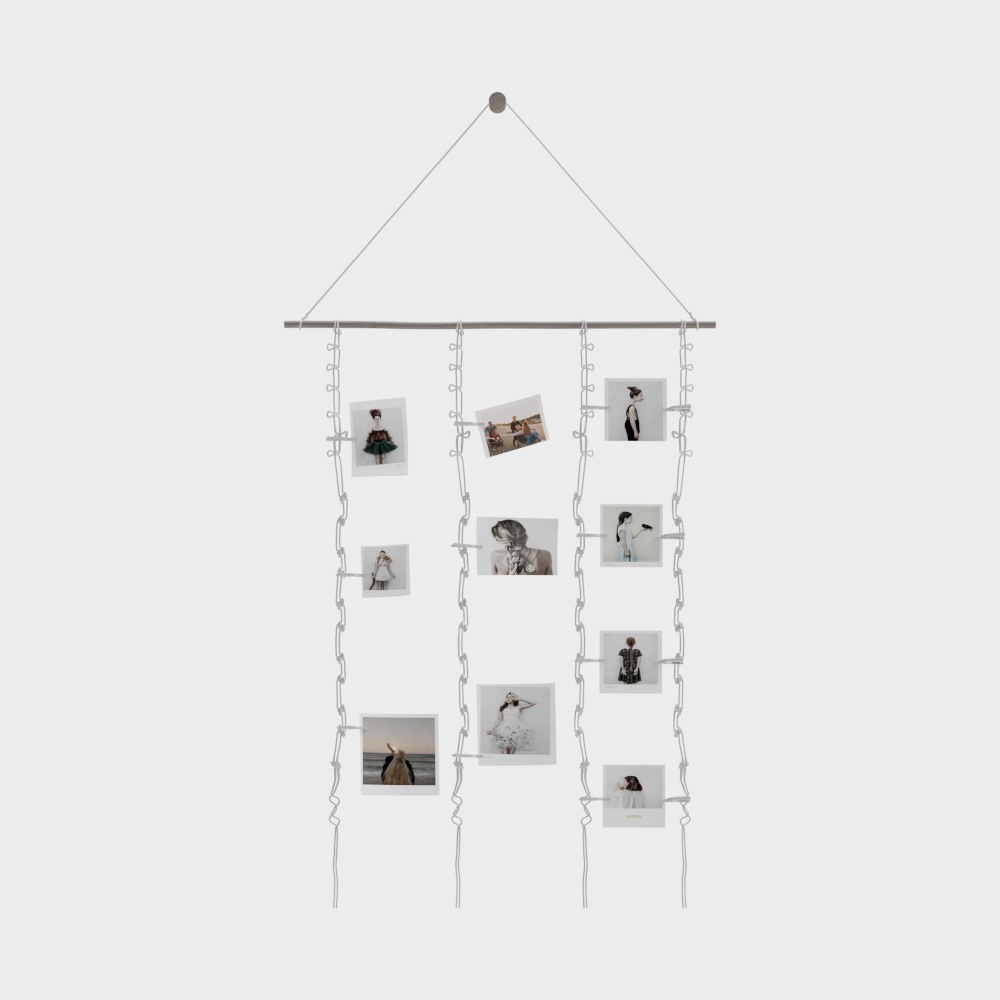 Cartoon hanging picture on photo wall of photo studio