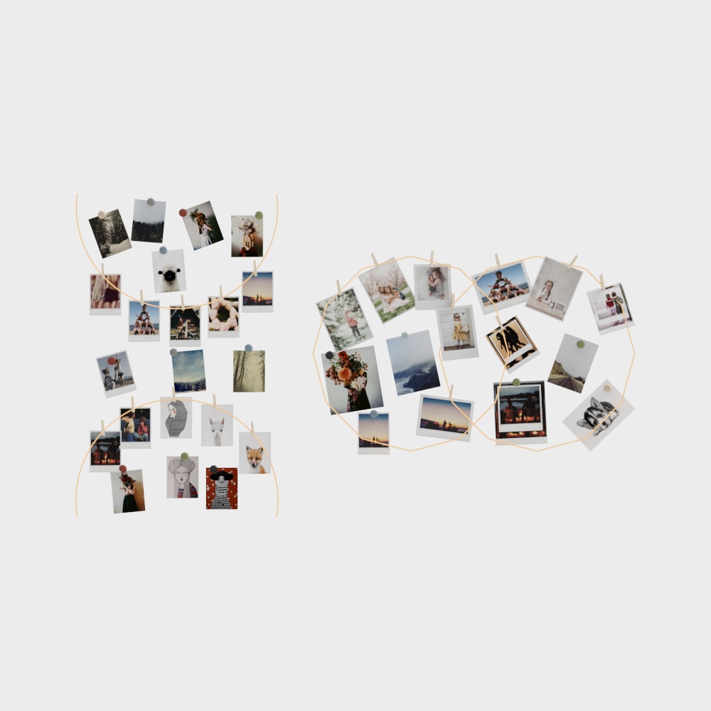 Image suspendue dessin animé sur le mur de photo du studio photo