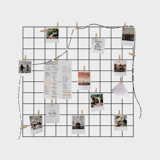 Grid Photo Wall 3D model for Modern Interiors