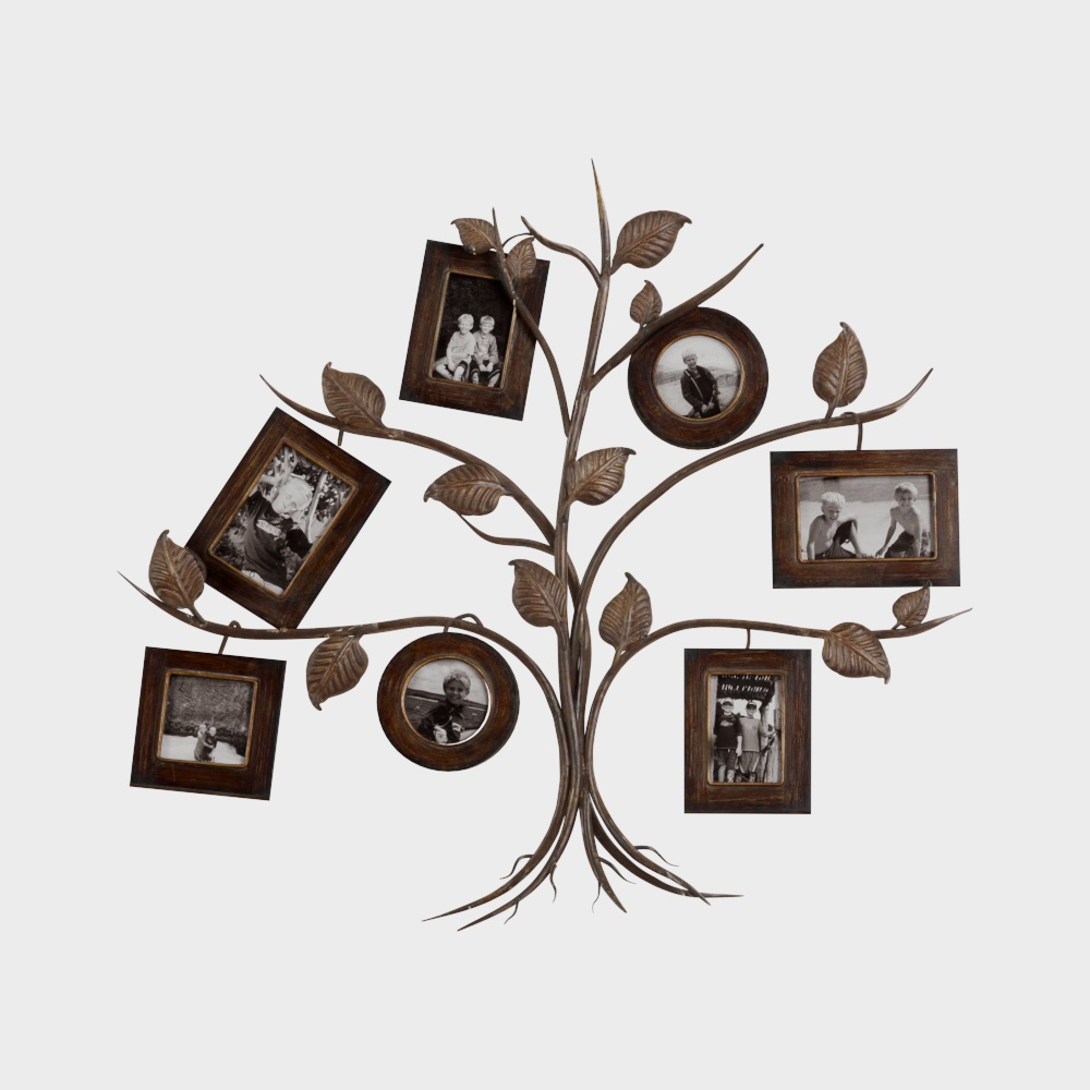 Cartoon hanging picture on photo wall of photo studio