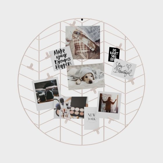 Stylish Circular Grid Photo Frame 3D model