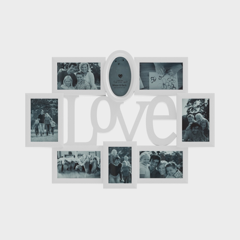 Cartoon hanging picture on photo wall of photo studio