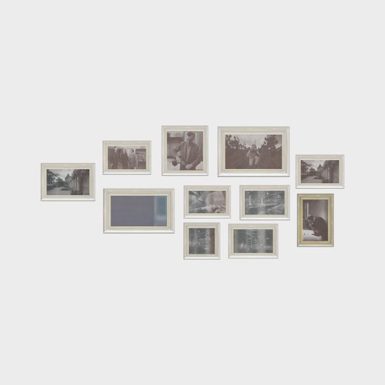 Nostalgic Picture Frame Wall 3D model