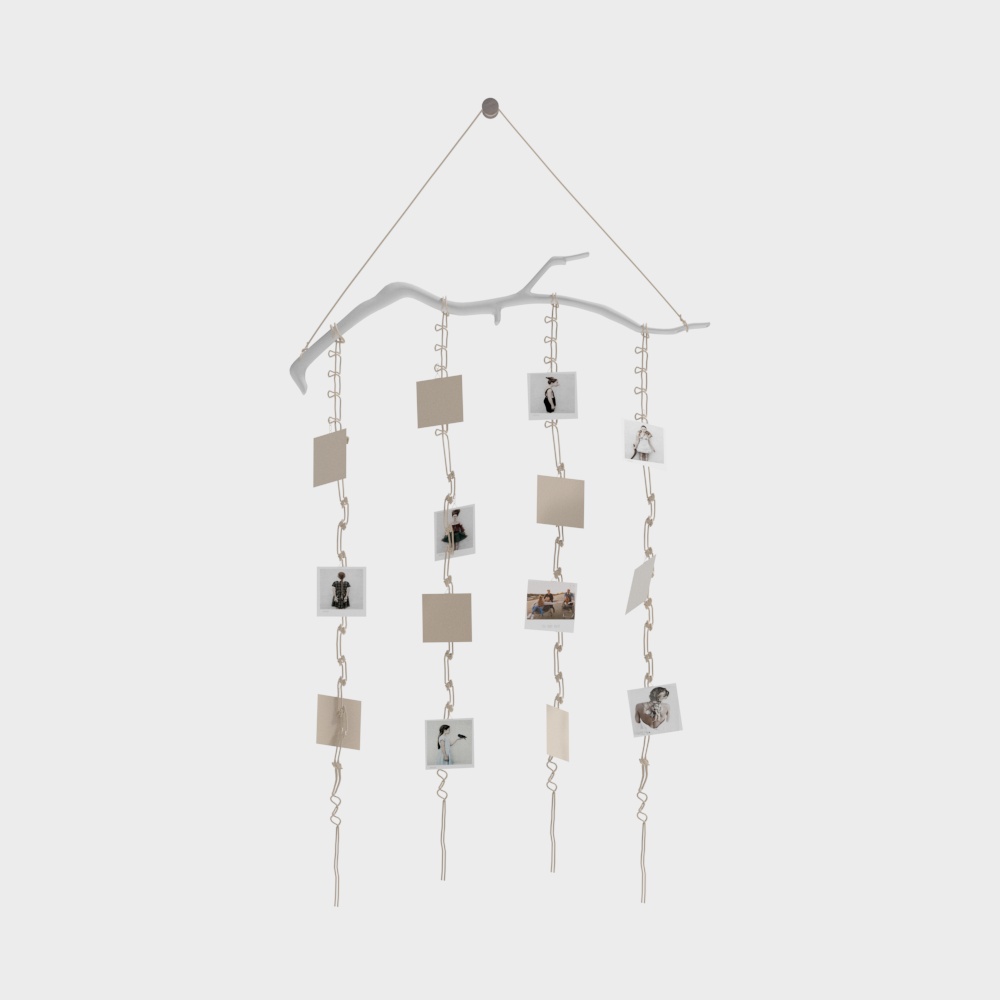 Cartoon hanging picture on photo wall of photo studio