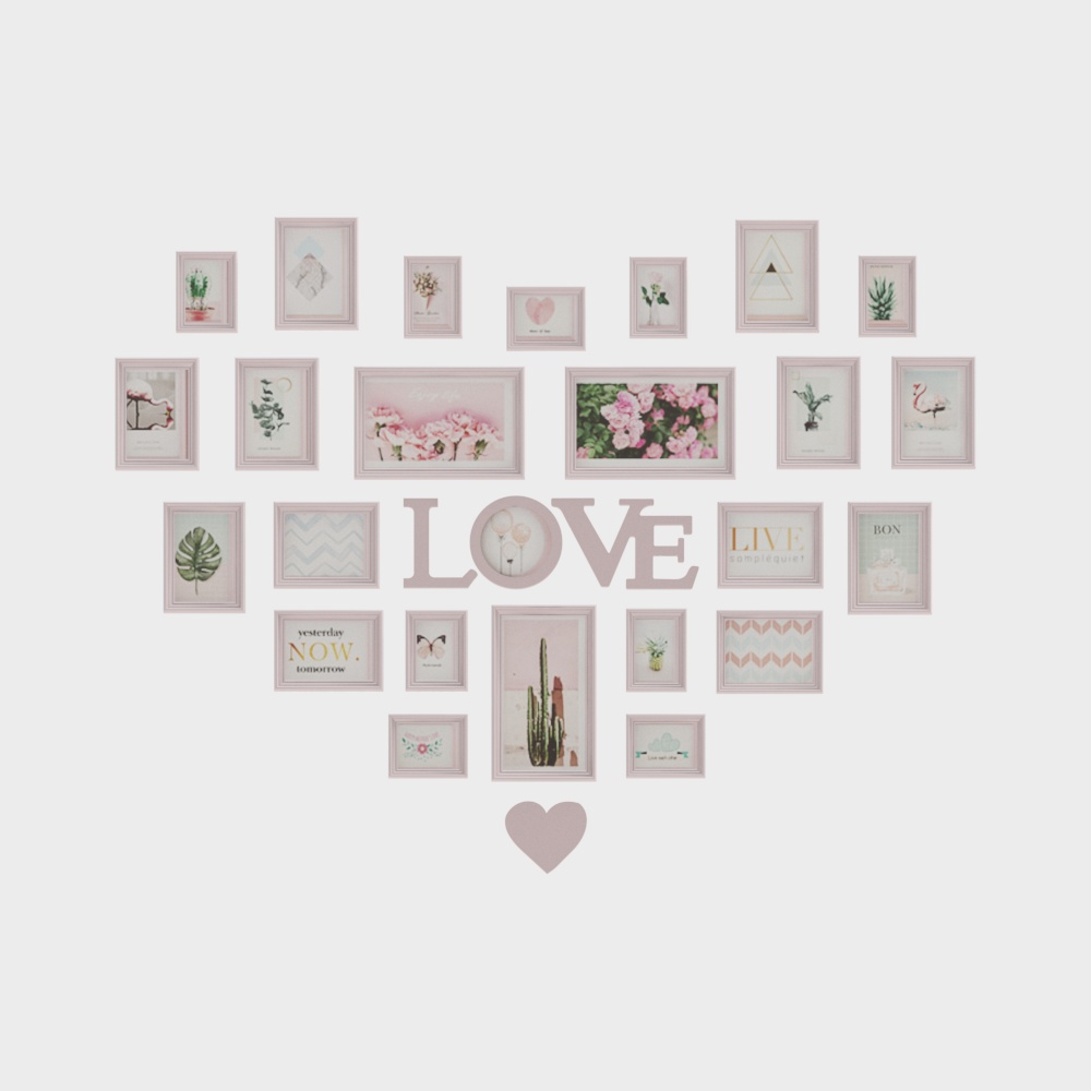 Cartoon hanging picture on photo wall of photo studio