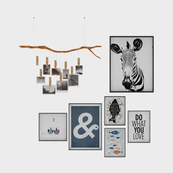 Stylish Wall Art 3D model for Modern Interiors