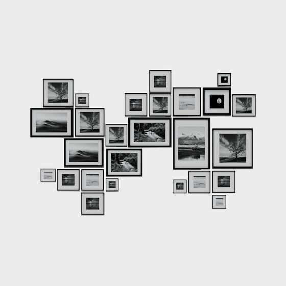 Heart-Shaped Frame Wall 3D model