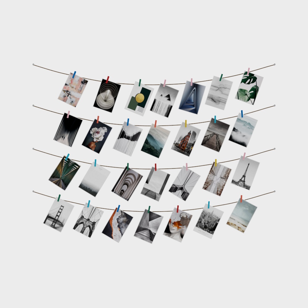 Hình treo hoạt hình trên tường ảnh của studio