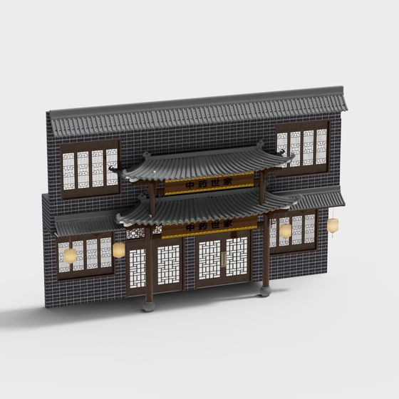 Traditional Eastern Town 3D model