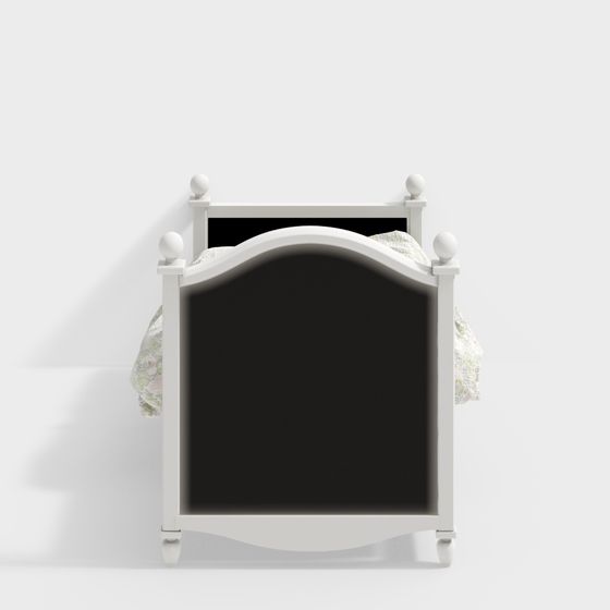 Cozy Dreamer Low-Poly Bed 3D model for Children's Rooms