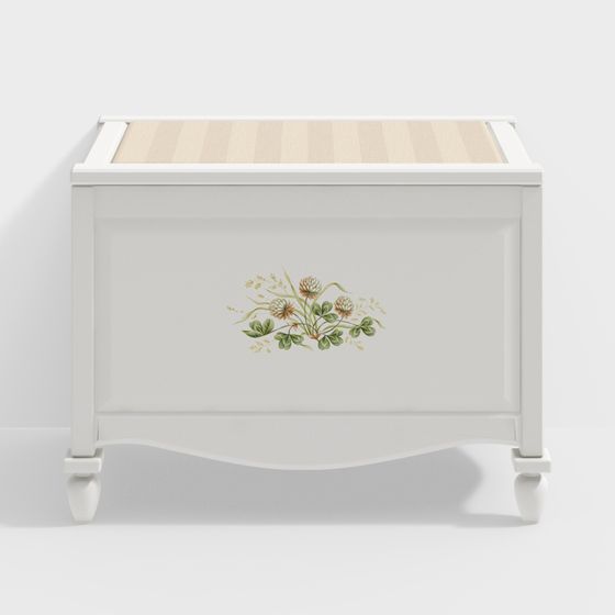 Vintage Storage Box 3D model in Low Poly Style