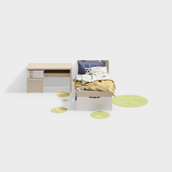 Charming Modern Bedroom Corner 3D model