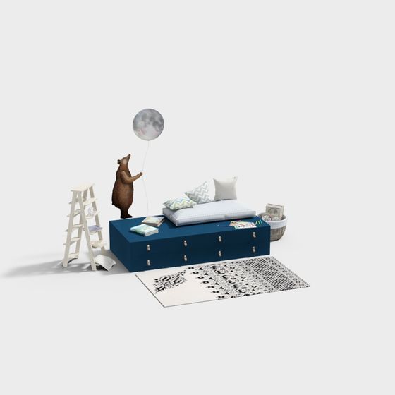 Moonlit Bear’s Nook 3D model for Creative Projects