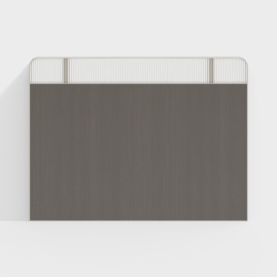 Elegant Gray Wooden Partition 3D model for Contemporary Spaces