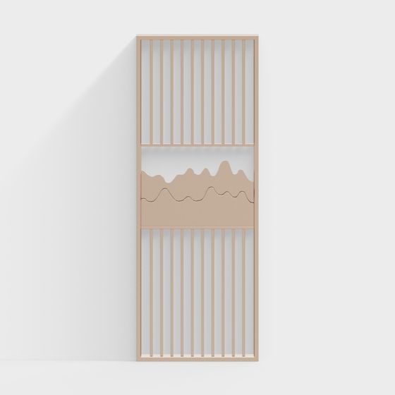 Waves Screen 3D Model for Contemporary Spaces