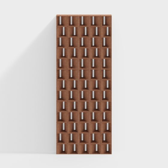 Urban Grid Bookshelf 3D model