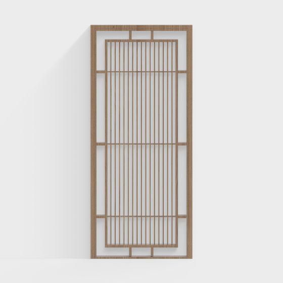 Elegant Bamboo Screen 3D model for Creative Spaces