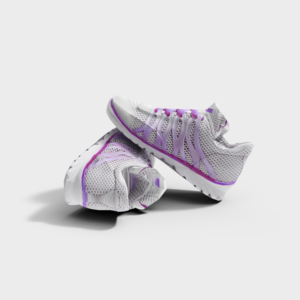 Stylish Low Poly Sneaker 3D model