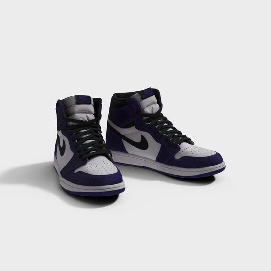 Nike Air Jordan 1 High OG Court Purple 3D model