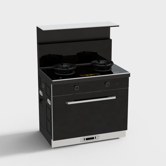 Sleek Gas Stove 3D model for Modern Kitchens