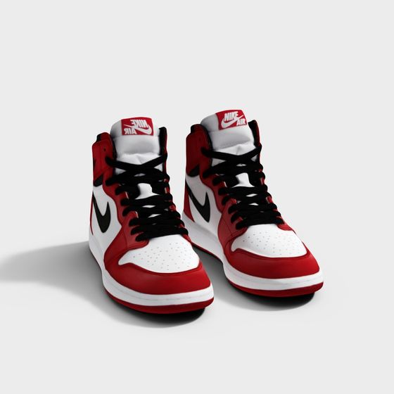 Nike Air Classic High-Top Sneakers 3D Model