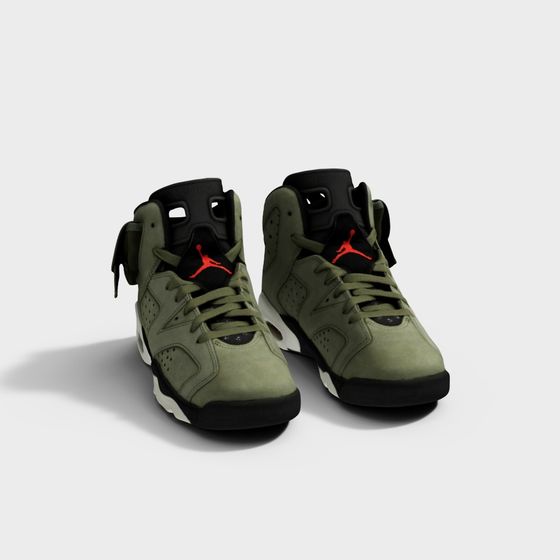 Air Jordan 6 'Olive' 3D model