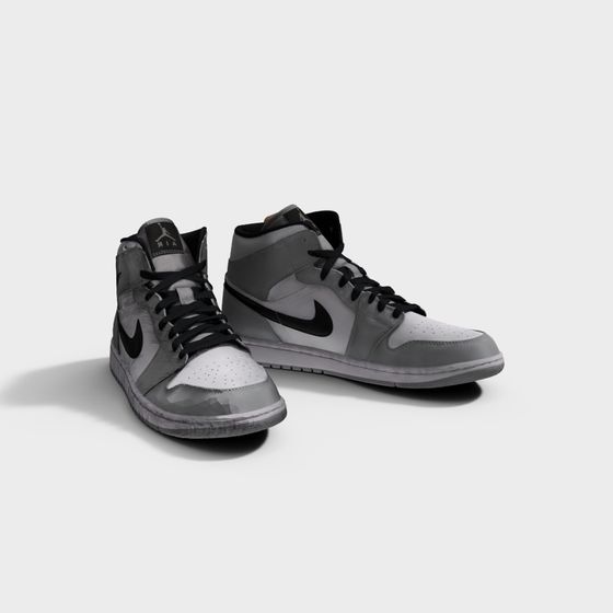 Stylish Low Poly Sneaker 3D model