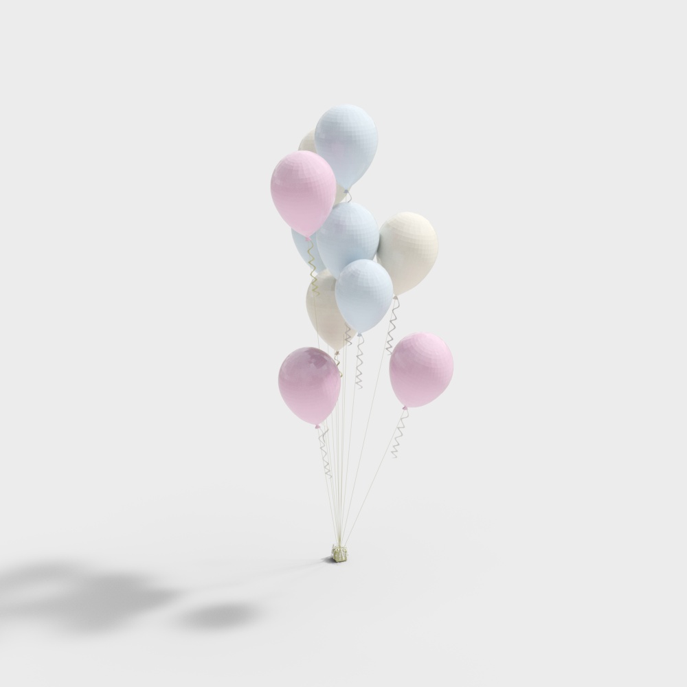 Floating Balloons 3D model
