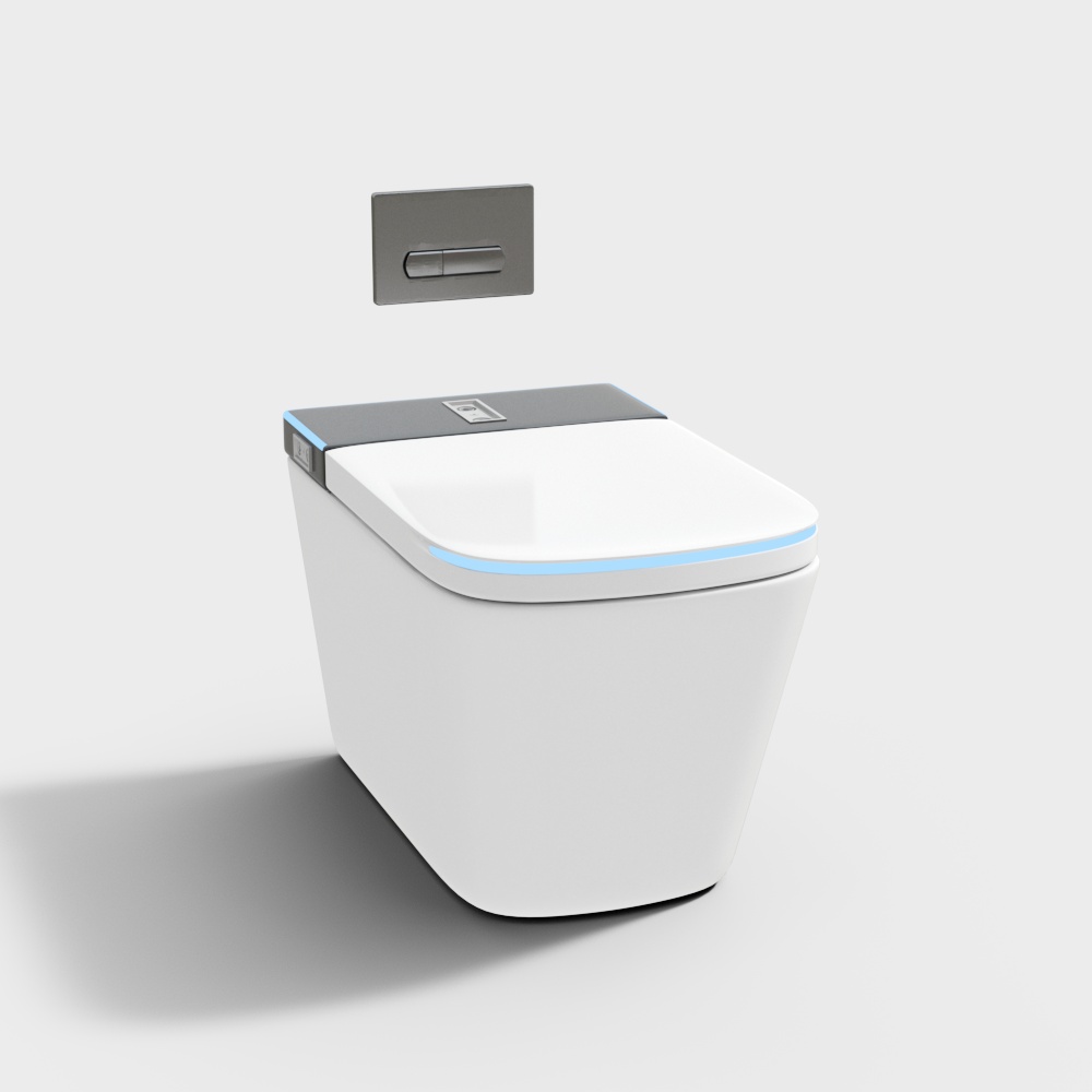 Smart Toilet 3D Model – Minimalist Modern Design