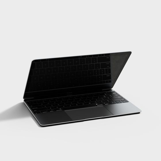 Futuristic Minimalist Laptop 3D model