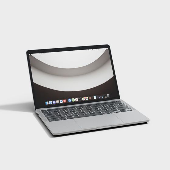 Modern Minimalist Laptop 3D model