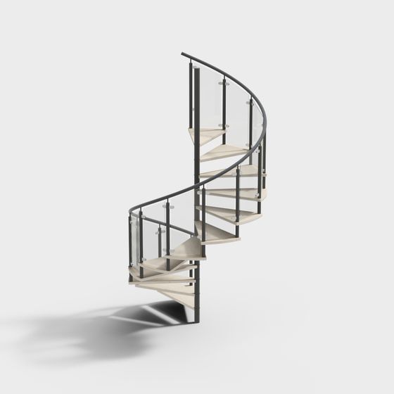 Elegant Modern Staircase 3D model