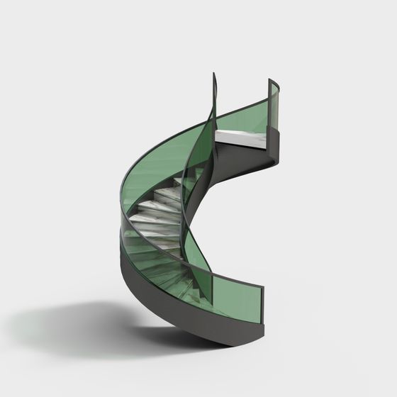 Stylish Spiral Staircase 3D model