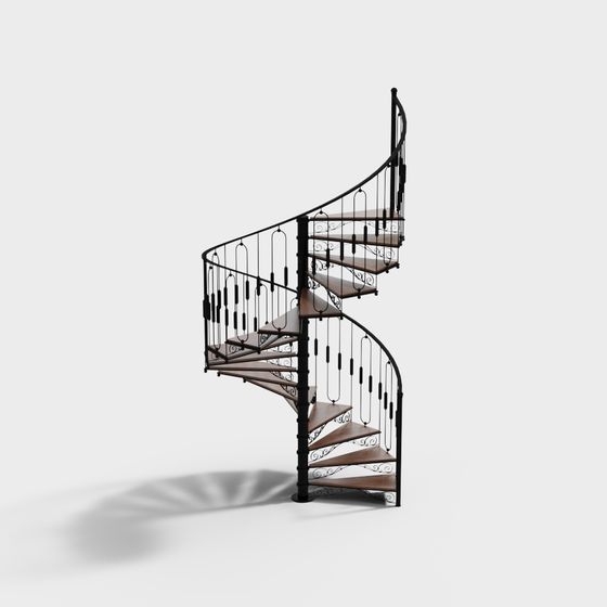 Stylish Low-Polygon Staircase 3D model for Creative Projects