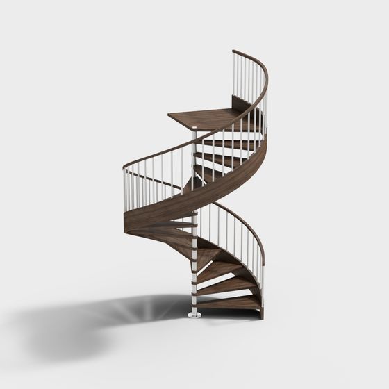 Elegant Spiral Staircase 3D model