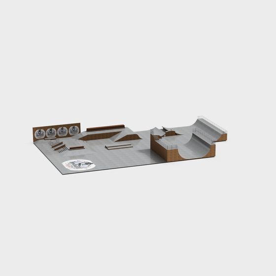 Urban Skate Park 3D Model Design