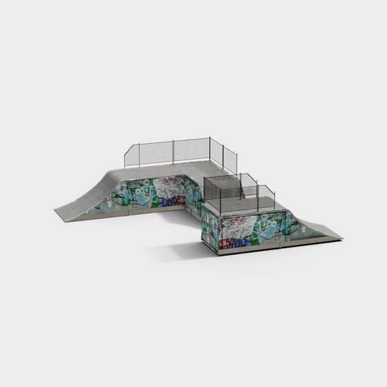 Graffiti Skate Park 3D model