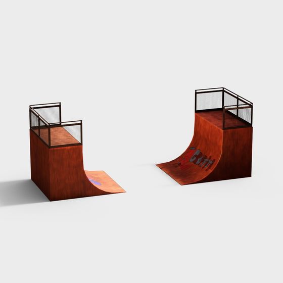 Realistic Skate Ramp 3D model