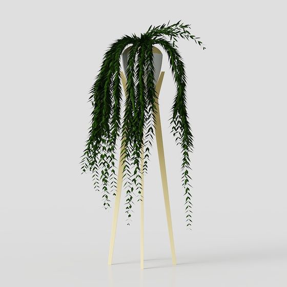 Elegant Hanging Plant Stand 3D model for Modern Spaces